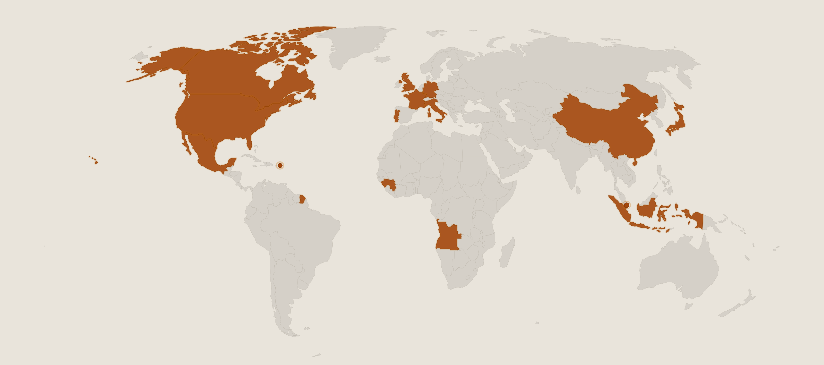 Global reach map